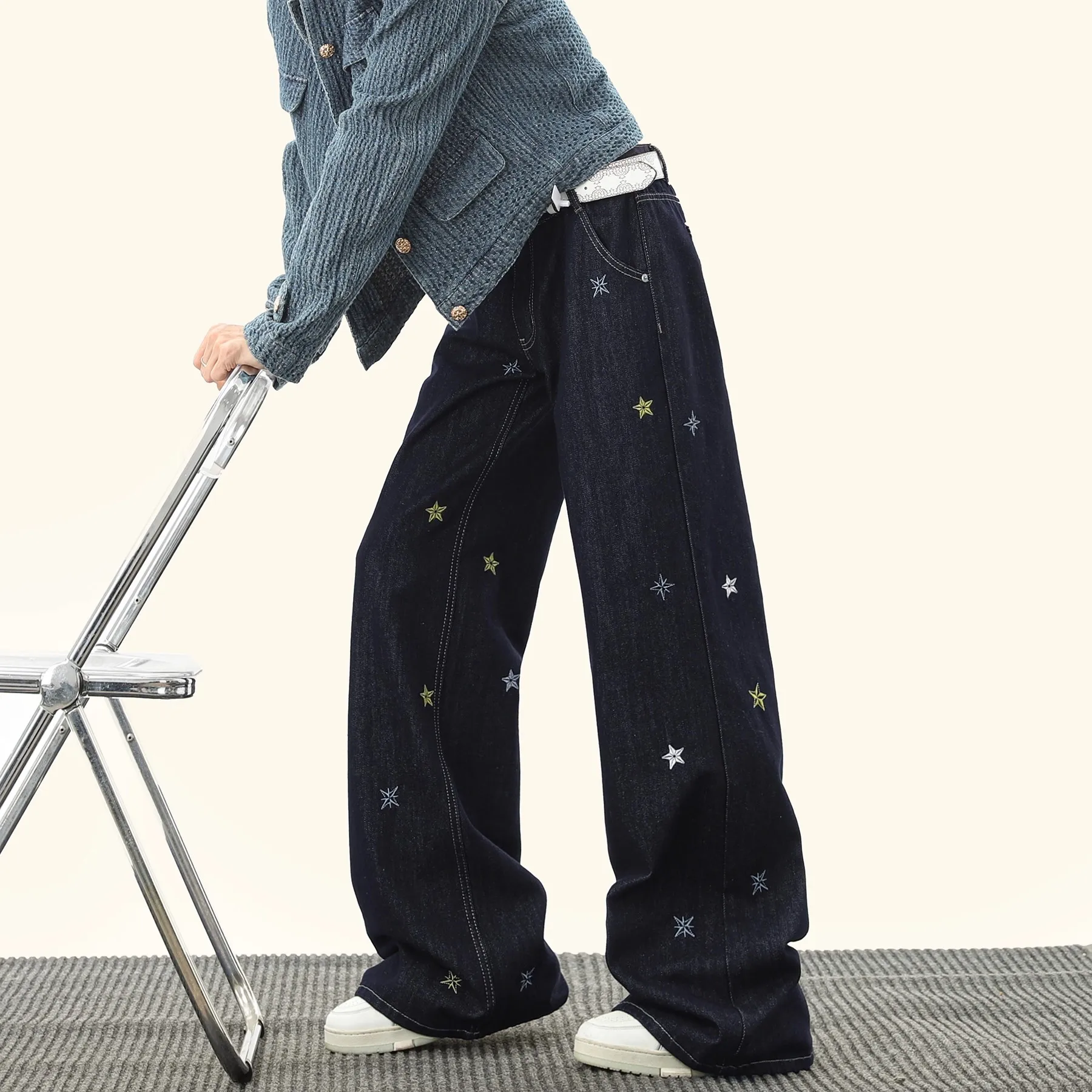 Женские мешковатые широкие джинсы со звездной вышивкой, джинсовые брюки в американском стиле ретро High Street Y2K, ковбойские брюки высокого качества в стиле Харадзюку
Женские мешковатые широкие джинсы со звездной вышивкой, джинсовые брюки в американском стиле ретро High Street Y2K, ковбойские брюки высокого качества в стиле Харадзюку