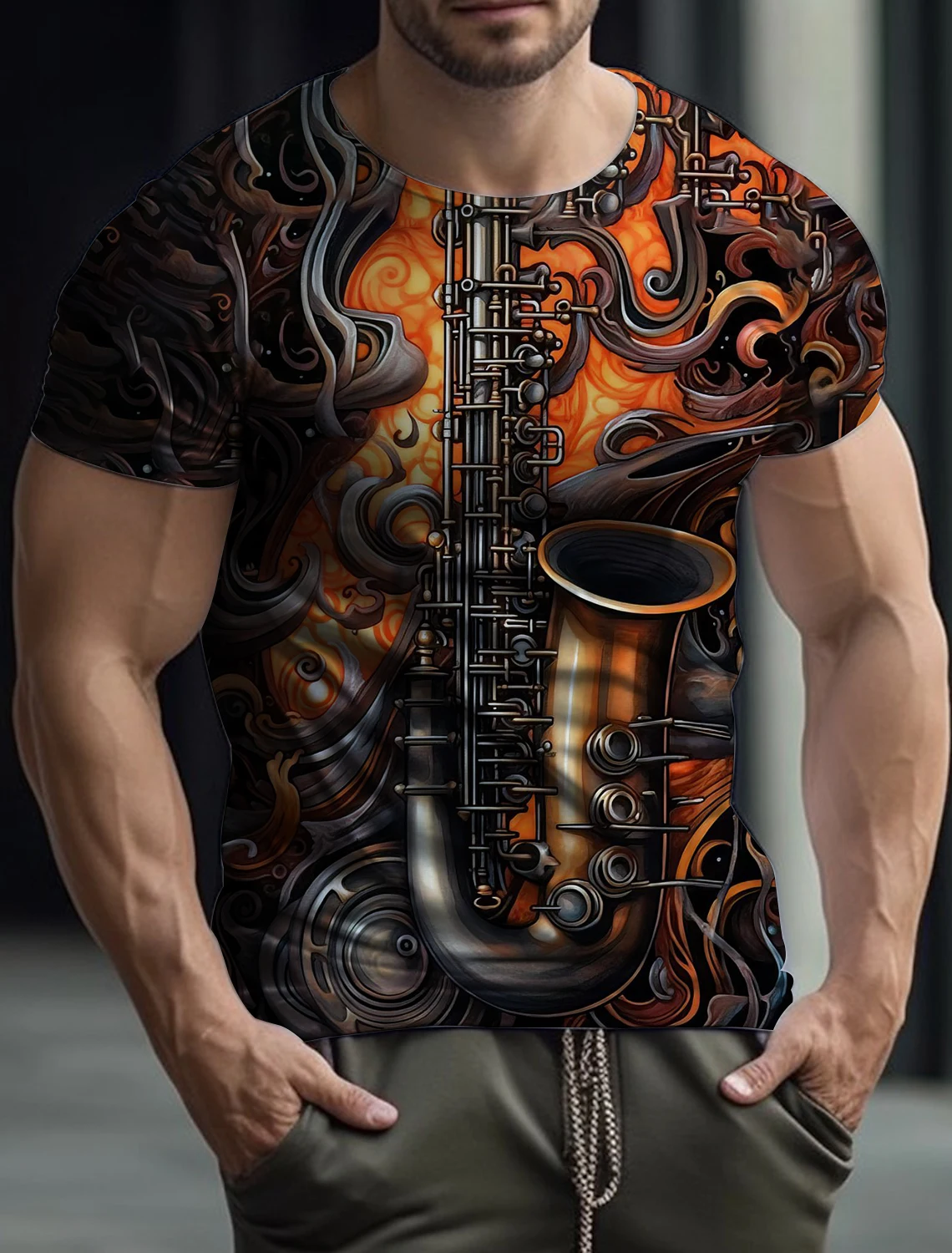 Vintage Men'S T-Shirt 3D Guitar Printed Short Sleeved Tops Instrument Graphics T-Shirts For Men Casual Clothing Oversized Tees
Vintage Men'S T-Shirt 3D Guitar Printed Short Sleeved Tops Instrument Graphics T-Shirts For Men Casual Clothing Oversized Tees