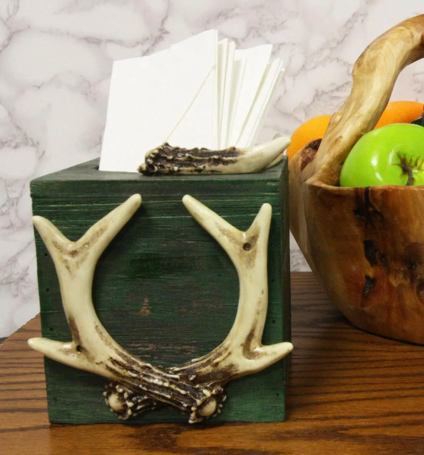 Wildlife Buck Elk Deer Antler Tissue Box Cover Sculpture Decor for Living Room Bedroom Home Office Tabletop Accessory 6.25
Wildlife Buck Elk Deer Antler Tissue Box Cover Sculpture Decor for Living Room Bedroom Home Office Tabletop Accessory 6.25