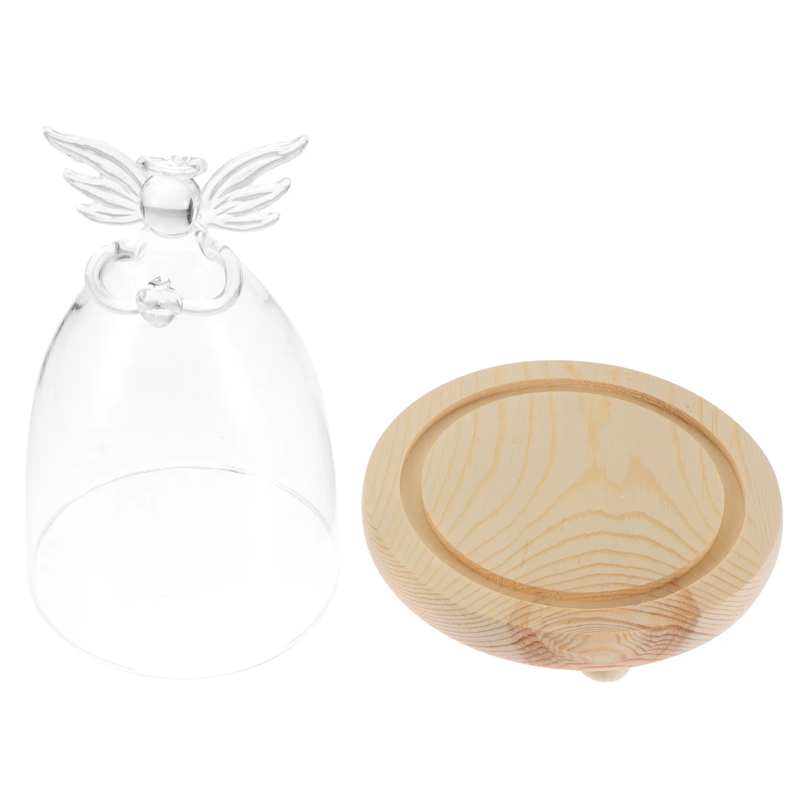 Glass Dome With Wood Base Transparent Angel Shape Decor For Eternal Flower Display Home Wedding Decoration
Glass Dome With Wood Base Transparent Angel Shape Decor For Eternal Flower Display Home Wedding Decoration