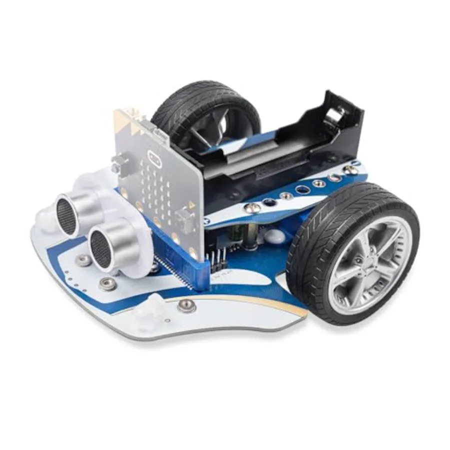 DIY programmable robot car kit for education, ABS plastic, blue, includes 4 line-tracking sensors and encoded motors for precis
DIY programmable robot car kit for education, ABS plastic, blue, includes 4 line-tracking sensors and encoded motors for precis