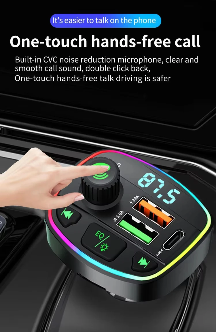 Q27 Car Charger Car Bluetooth receiver Hands-free Calling Support USB Type-C Car Charger
Q27 Car Charger Car Bluetooth receiver Hands-free Calling Support USB Type-C Car Charger