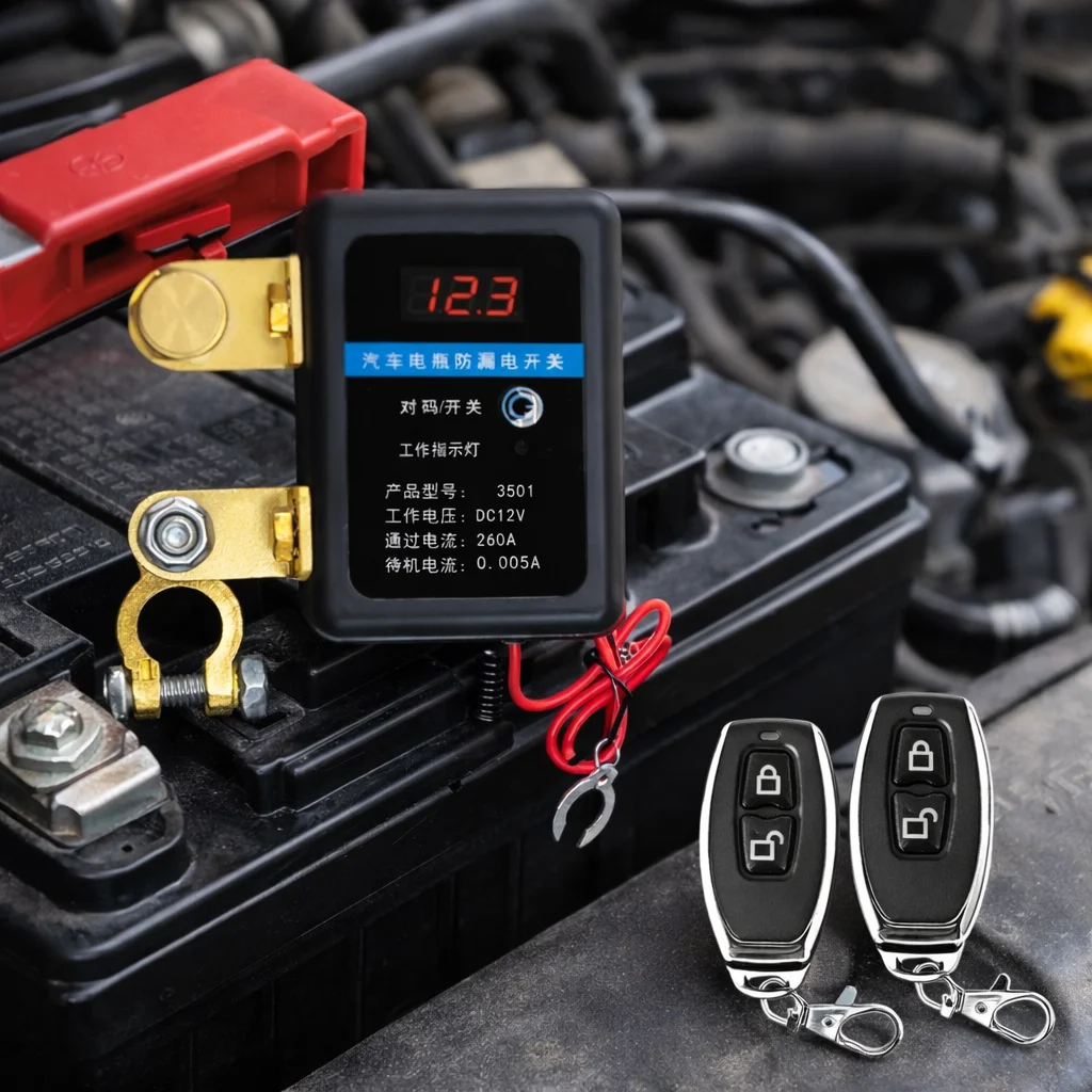 12V Car Battery Anti-Leakage Power-Off Switch 260A Automatic Intelligent Remote Control Disconnect Switchs for Vehicle Safety
12V Car Battery Anti-Leakage Power-Off Switch 260A Automatic Intelligent Remote Control Disconnect Switchs for Vehicle Safety