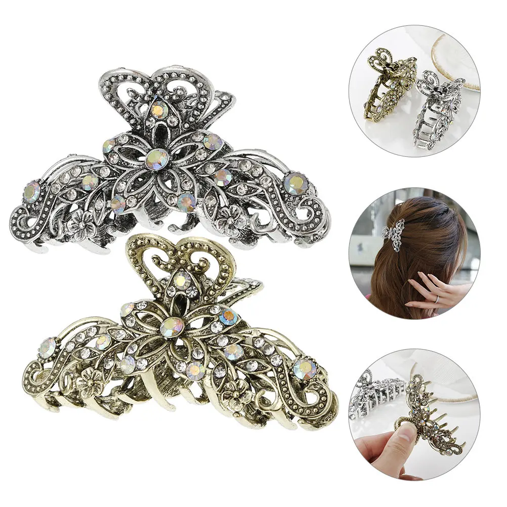 2 шт. винтажные заколки-крабы для волос со стразами, металлические зажимы из сплава для женщин, для всех типов волос: длинных, густых, тонких, не тягучие, с надежной фиксацией
2 шт. винтажные заколки-крабы для волос со стразами, металлические зажимы из сплава для женщин, для всех типов волос: длинных, густых, тонких, не тягучие, с надежной фиксацией