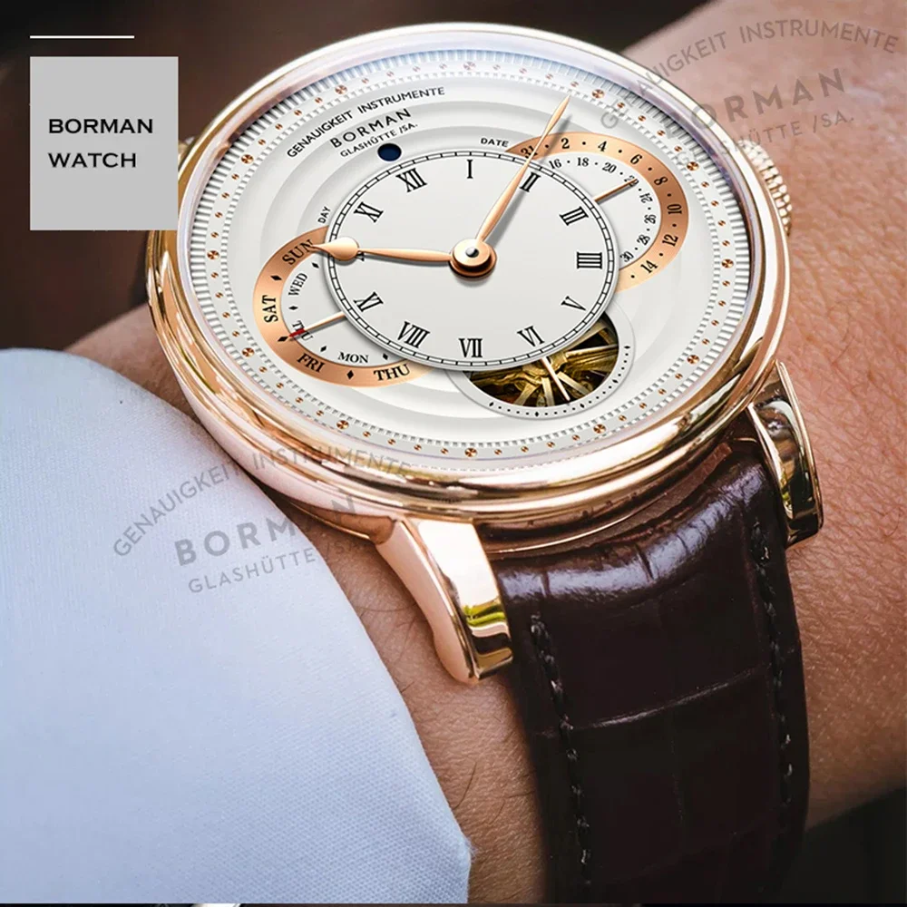 Мужские автоматические механические часы Boman, 42 мм, механические часы, сапфировое стекло, скелетонизированный циферблат, водяной дисплей даты
Мужские автоматические механические часы Boman, 42 мм, механические часы, сапфировое стекло, скелетонизированный циферблат, водяной дисплей даты