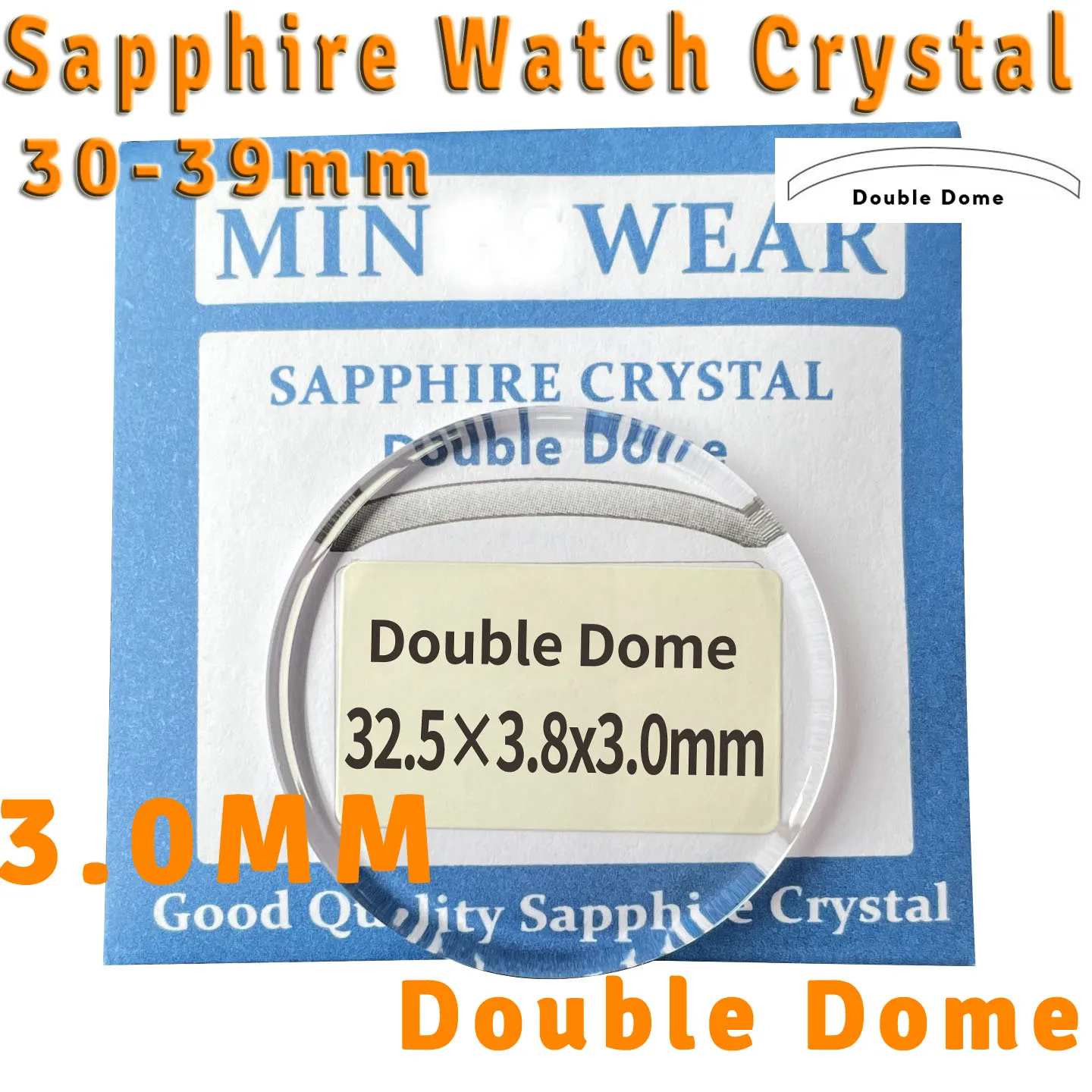 Стеклянное сапфировое стекло для часов, сменный двойной купол, толщина 3,0 мм, диаметр 30-39 мм, прозрачные запасные части для часов с кристаллами
Стеклянное сапфировое стекло для часов, сменный двойной купол, толщина 3,0 мм, диаметр 30-39 мм, прозрачные запасные части для часов с кристаллами
