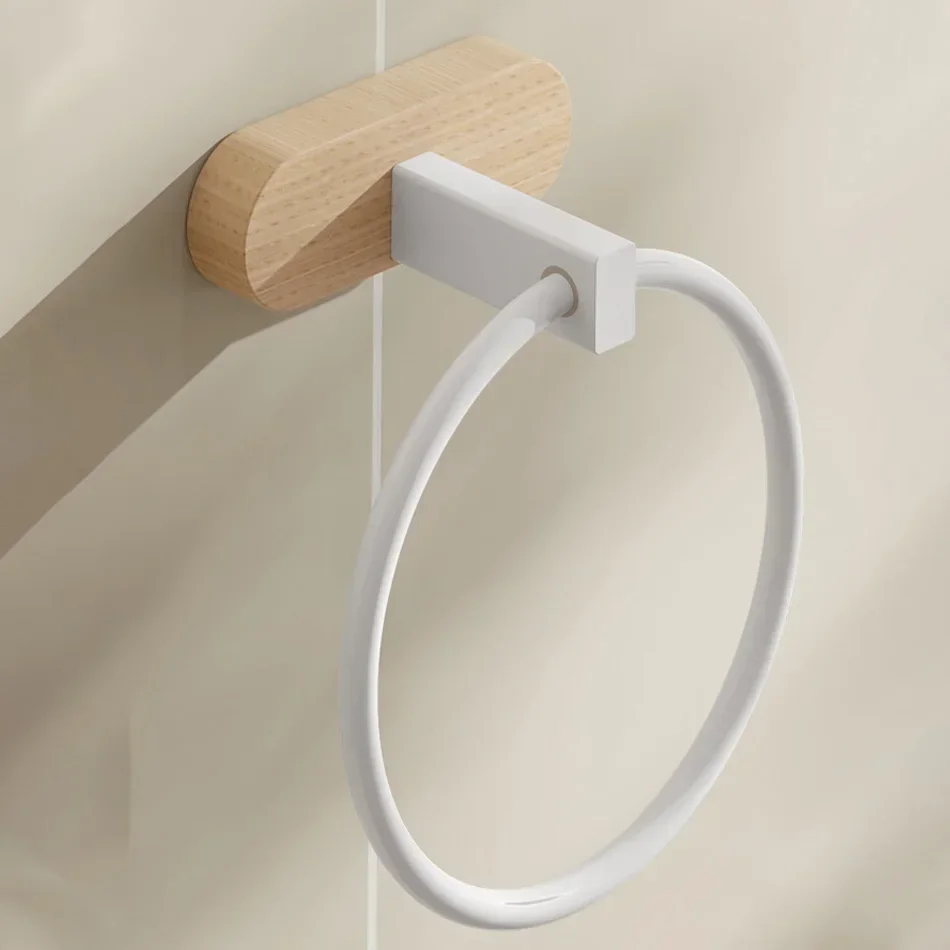 Wood Towel Ring Aluminum Black Round Creative Wall Mounted Lavatory Bathroom Towel Holder Ring Storage Shelf Hanger HQ356
Wood Towel Ring Aluminum Black Round Creative Wall Mounted Lavatory Bathroom Towel Holder Ring Storage Shelf Hanger HQ356