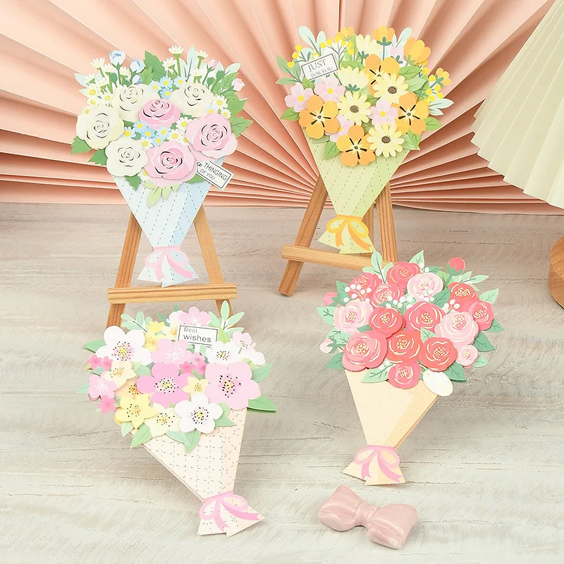 Bouquet Greeting Card Little Daisy Rose Paper Flowers Bloom for Mothers Day Birthday Anniversary Wedding Greeting
Bouquet Greeting Card Little Daisy Rose Paper Flowers Bloom for Mothers Day Birthday Anniversary Wedding Greeting