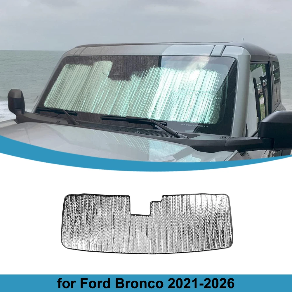 for Ford Bronco 2021 2022 2023 Up Front Windshield Sunshade Board Sun Visor Pad Anti UV Protection Mat Car Interior Accessories
for Ford Bronco 2021 2022 2023 Up Front Windshield Sunshade Board Sun Visor Pad Anti UV Protection Mat Car Interior Accessories