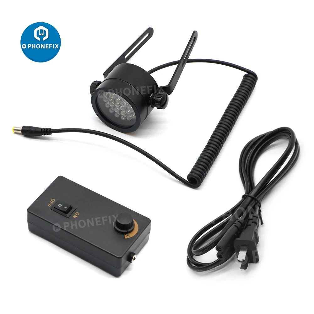 28 LED Adjustable Side Ring Light 25mm 32mm Oblique Incidence Lamp Fill Light For Video Stereo Microscope Camera Illumination
28 LED Adjustable Side Ring Light 25mm 32mm Oblique Incidence Lamp Fill Light For Video Stereo Microscope Camera Illumination