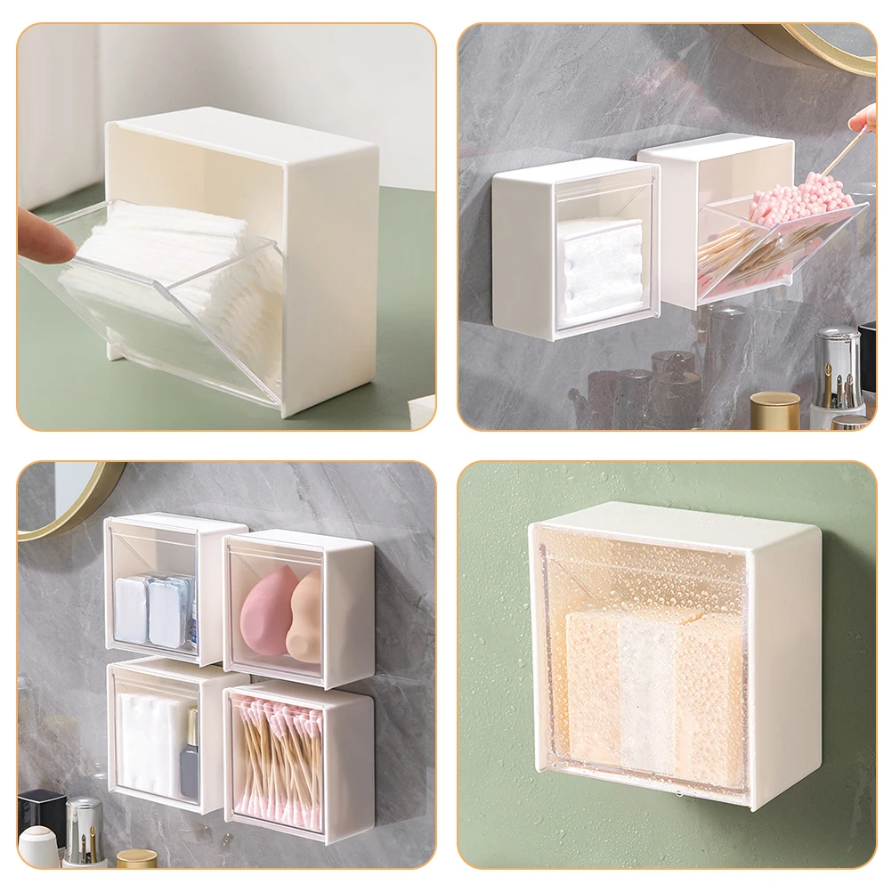 3pcs Wall Mounted Bathroom Organizer Storage Box for Cotton Pads Swabs Lipstick White Space Saving Sturdy Material Dust Proof
3pcs Wall Mounted Bathroom Organizer Storage Box for Cotton Pads Swabs Lipstick White Space Saving Sturdy Material Dust Proof