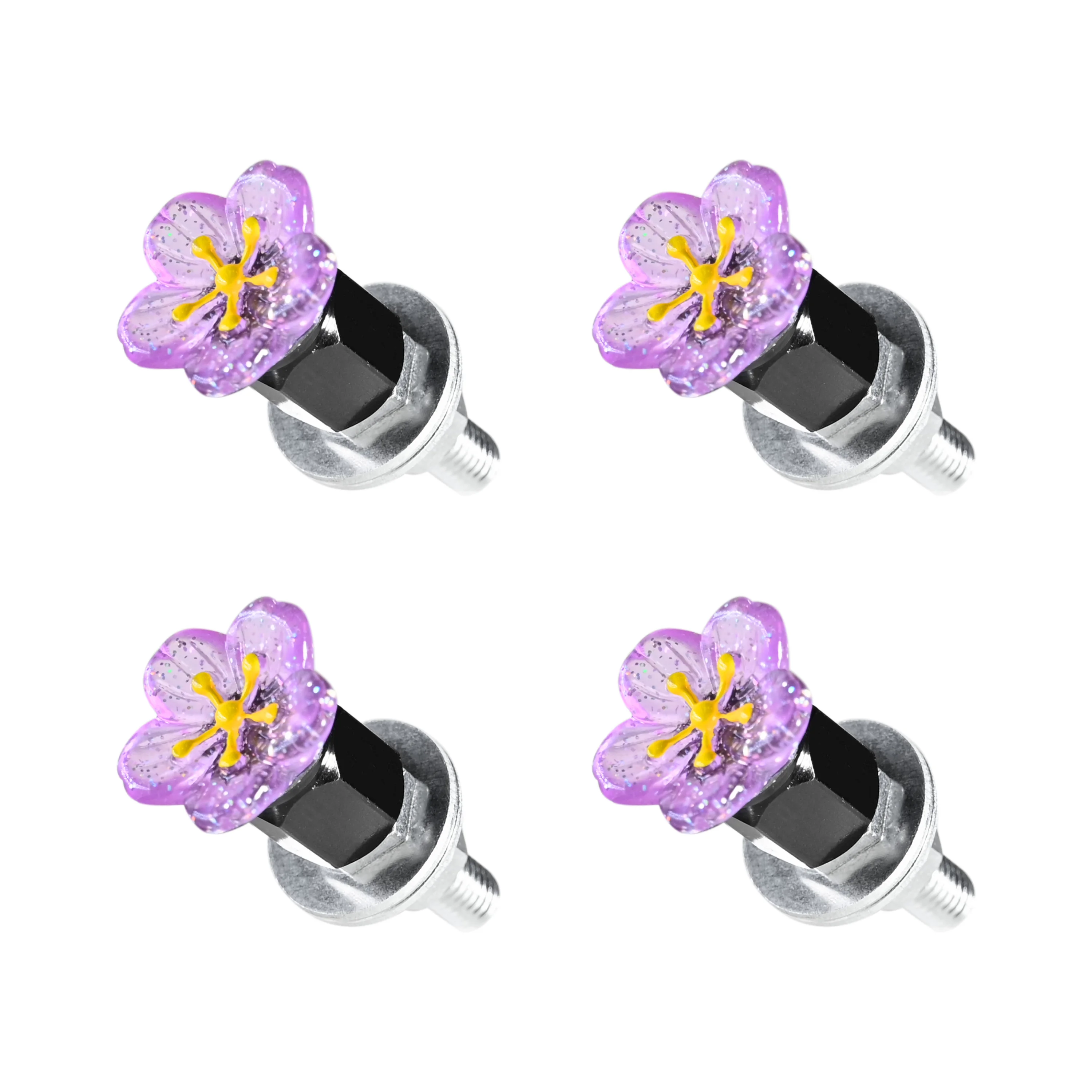 Car Accessories - 4Pcs Purple Cherry Blossoms Flower License Plate Bolts Sparkly Floral for Car SUV Truck Motorcycle Gift Idea
Car Accessories - 4Pcs Purple Cherry Blossoms Flower License Plate Bolts Sparkly Floral for Car SUV Truck Motorcycle Gift Idea