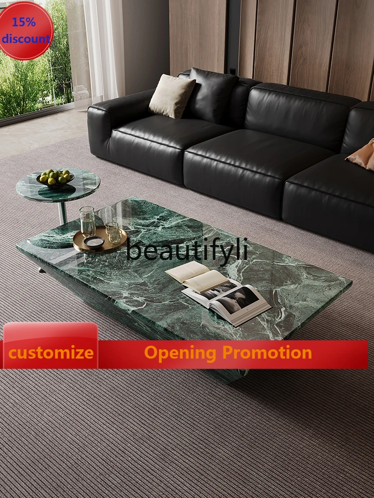 New Italian minimalist natural marble coffee table simple living room rectangular coffee table G1218
New Italian minimalist natural marble coffee table simple living room rectangular coffee table G1218