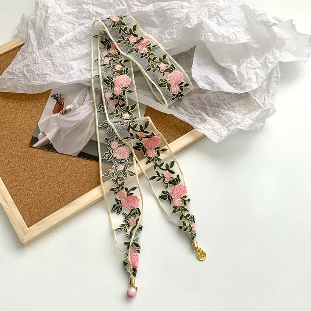 Элегантный милый кружевной шарф с вышивкой и принтом в полоску, цветочный шарф, украшение для одевания, узкие длинные шарфы, весна-лето 
Элегантный милый кружевной шарф с вышивкой и принтом в полоску, цветочный шарф, украшение для одевания, узкие длинные шарфы, весна-лето