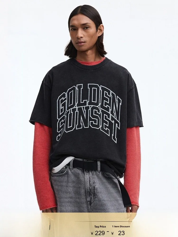 Мужская летняя футболка H&M, новая модель, свободный крой, хлопок, повседневный стиль, короткий рукав, удобная, дышащая, для ежедневной носки
Мужская летняя футболка H&M, новая модель, свободный крой, хлопок, повседневный стиль, короткий рукав, удобная, дышащая, для ежедневной носки