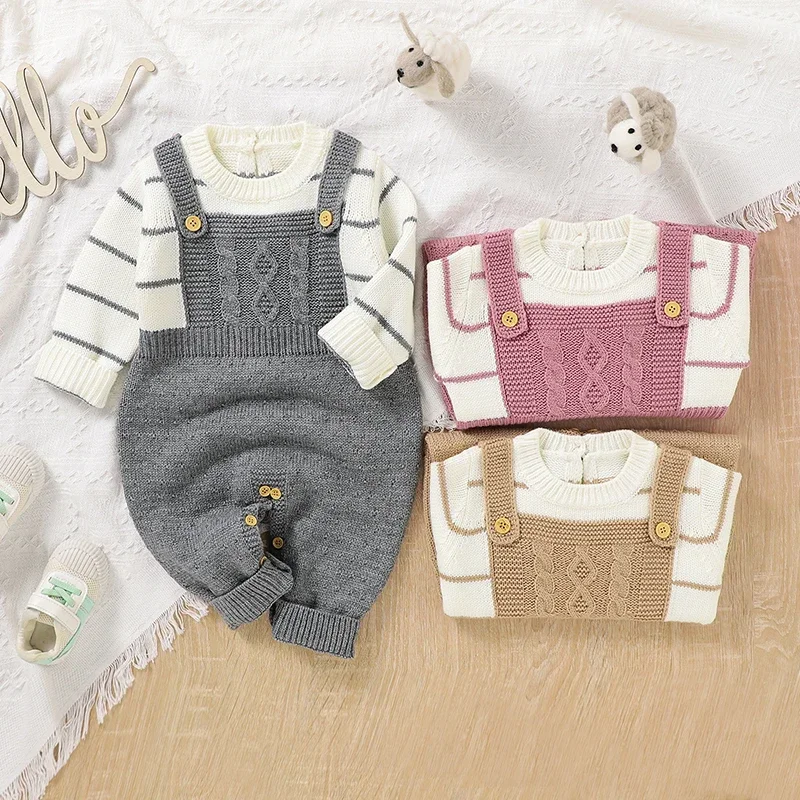Winter & Autumn Baby Rompers - Long Sleeve Knitted Casual One Piece Jumpsuits for Newborn Boys Girls (Infant)
Winter & Autumn Baby Rompers - Long Sleeve Knitted Casual One Piece Jumpsuits for Newborn Boys Girls (Infant)