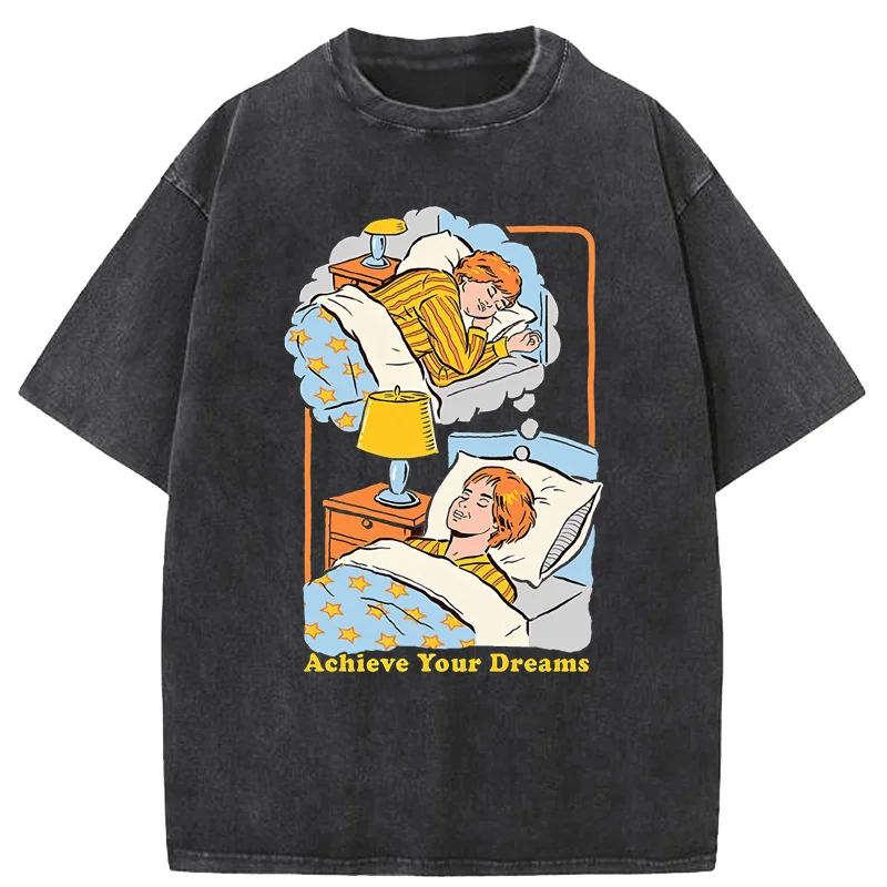 Achieve Your Dreams Washed Retro Men Tshirt Fashion Graphic Cotton Tee Clothes High Quality Breathable Tshirt Summer Loose Tops
Achieve Your Dreams Washed Retro Men Tshirt Fashion Graphic Cotton Tee Clothes High Quality Breathable Tshirt Summer Loose Tops