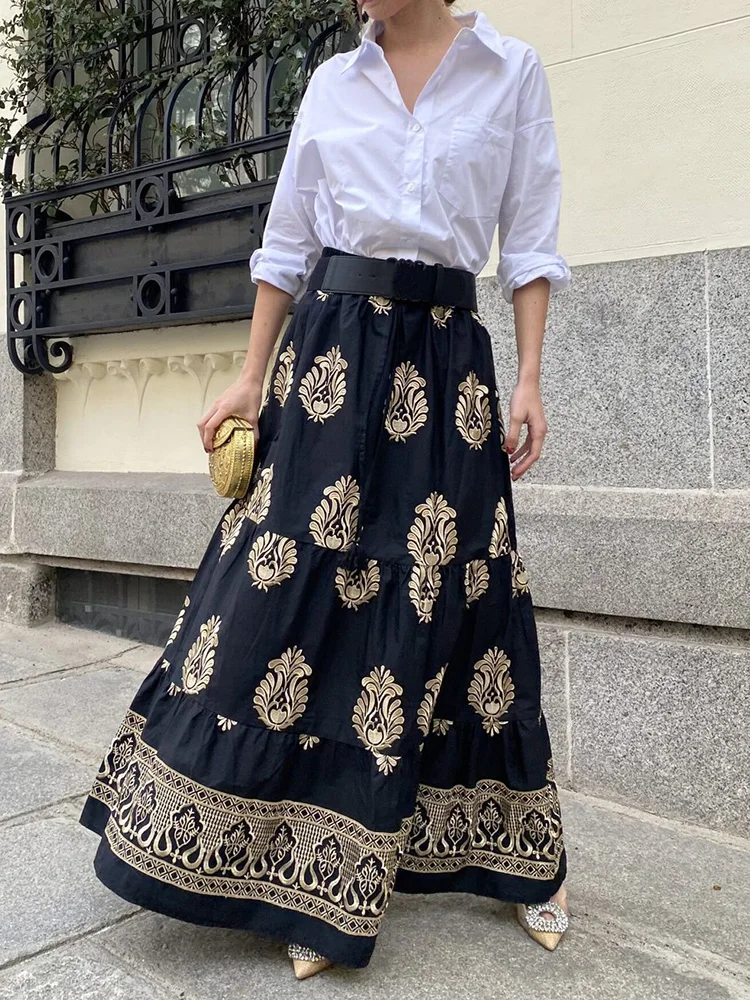 Printed Ruffle Vintage Skirt Women Boho High Waist Long Skirt 2024 Spring Summer Party Skirts Women's Clothing
Printed Ruffle Vintage Skirt Women Boho High Waist Long Skirt 2024 Spring Summer Party Skirts Women's Clothing