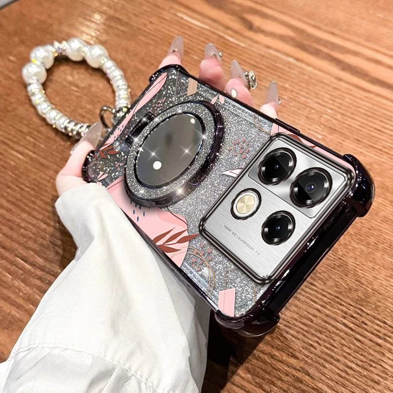 Note 40pro Pink leaves Plating Bracelet Holder Phone Case For Infinix 8 Note Spark G0 40 2025 itelA70 Smart 7 2024 Cover
Note 40pro Pink leaves Plating Bracelet Holder Phone Case For Infinix 8 Note Spark G0 40 2025 itelA70 Smart 7 2024 Cover