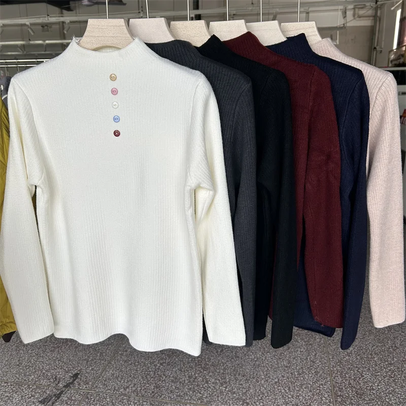 Retro Knitted Fce Lined f High Collar Comfortable Warm Base Layer Top for Women Autumn Winter New Sle
Retro Knitted Fce Lined f High Collar Comfortable Warm Base Layer Top for Women Autumn Winter New Sle