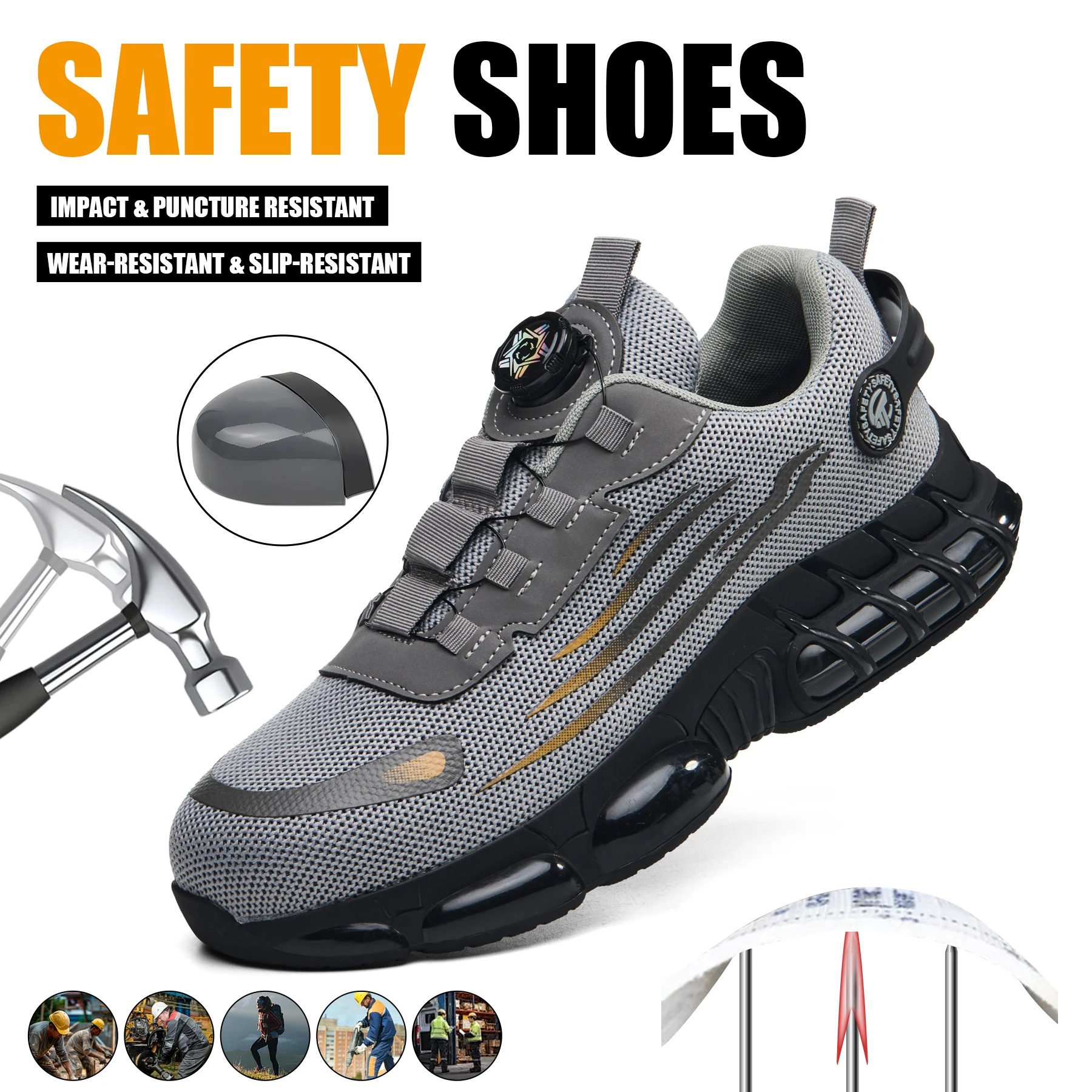 Мужская защитная обувь, противоударная и противопрокольная рабочая обувь, модная и стильная мужская спортивная обувь, безопасная
Мужская защитная обувь, противоударная и противопрокольная рабочая обувь, модная и стильная мужская спортивная обувь, безопасная