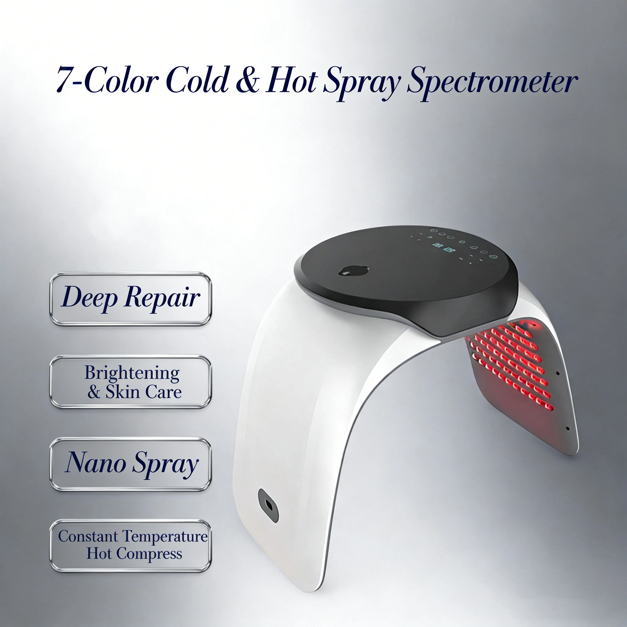 Нано-термальный спрей-спектрометр: Цветная фотодинамическая маска для омоложения с красным светом
Нано-термальный спрей-спектрометр: Цветная фотодинамическая маска для омоложения с красным светом
