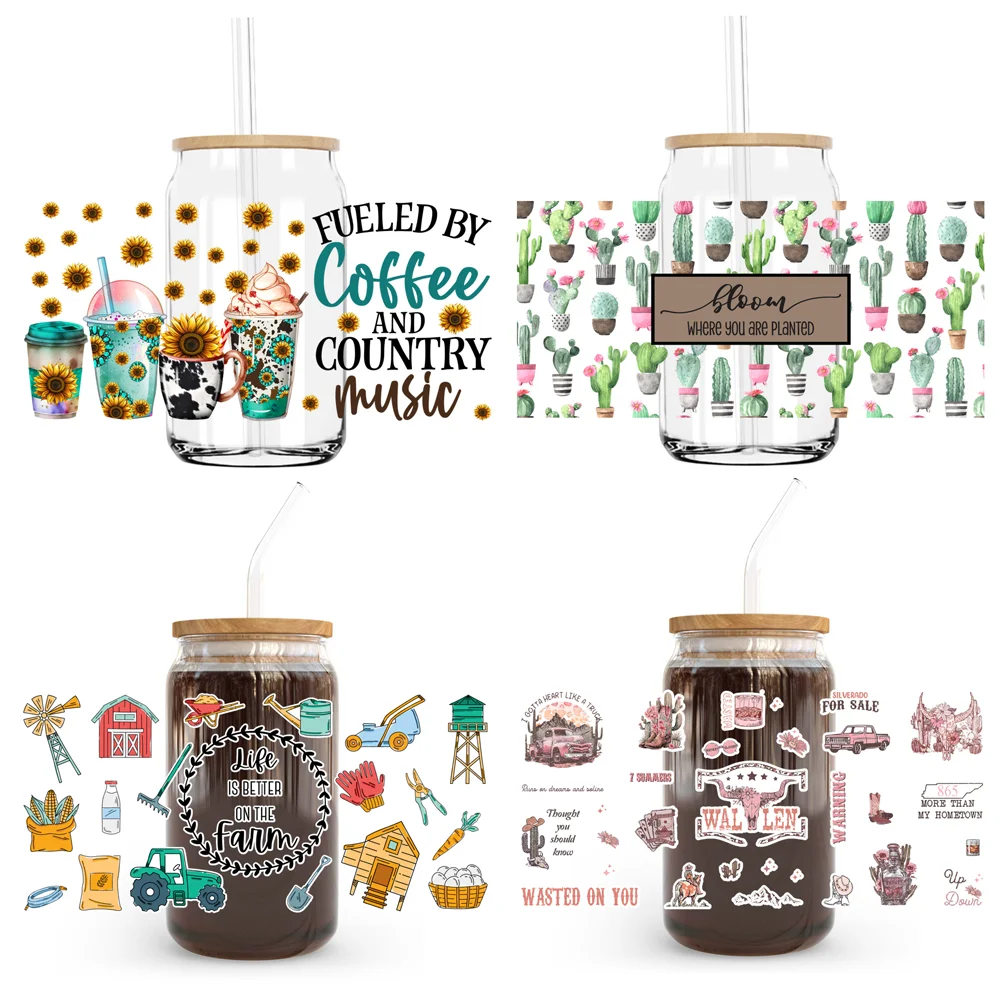 Western Country Vibes 16OZ UV DTF Cup Wrap Transfers Stickers Custom Labels Durable Waterproof Logo For Libbey Glass Can
Western Country Vibes 16OZ UV DTF Cup Wrap Transfers Stickers Custom Labels Durable Waterproof Logo For Libbey Glass Can