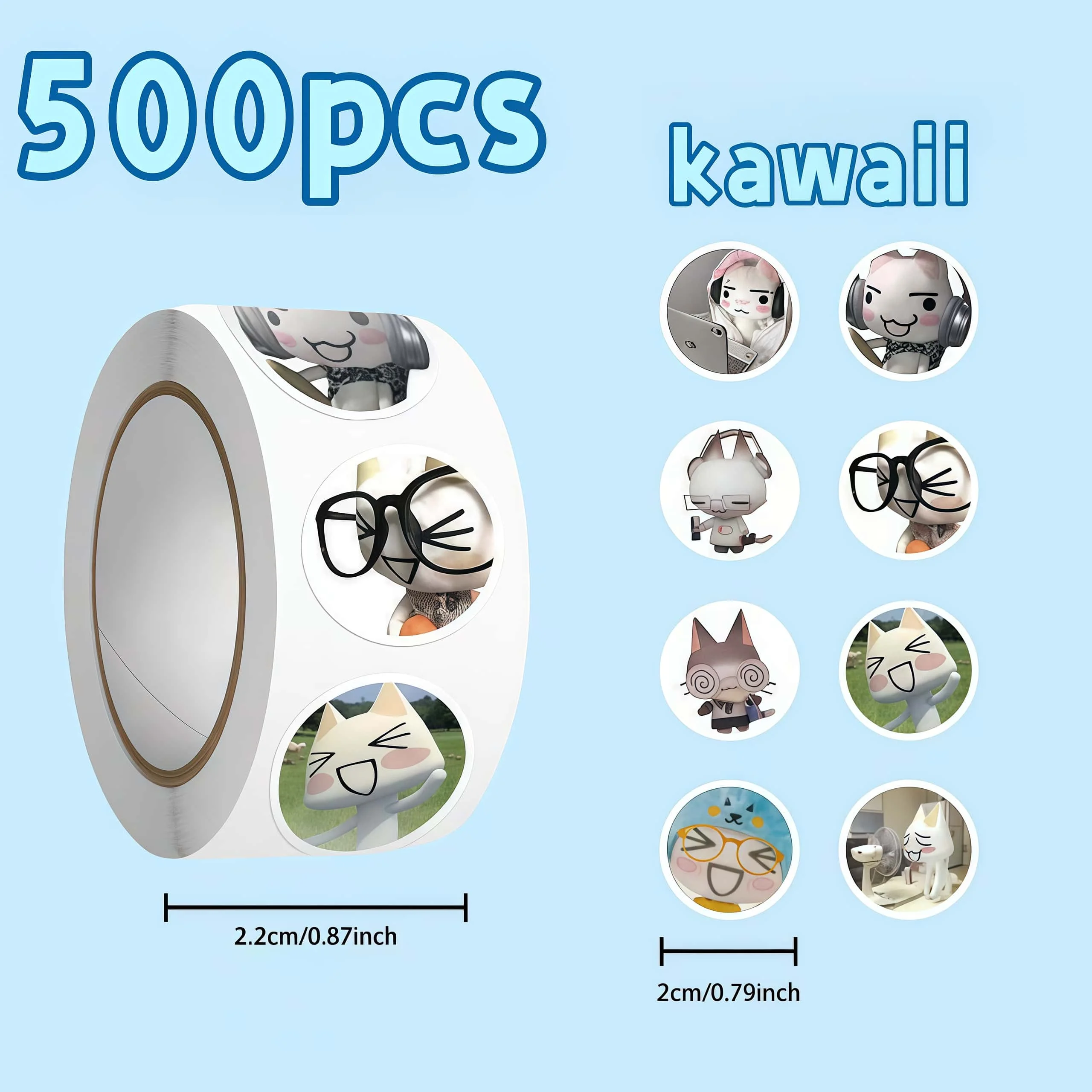 500 шт., рулон наклеек Kawaii Cat, милые антропоморфные наклейки с котенком и забавными выражениями для DIY, журнала и украшения подарков
500 шт., рулон наклеек Kawaii Cat, милые антропоморфные наклейки с котенком и забавными выражениями для DIY, журнала и украшения подарков