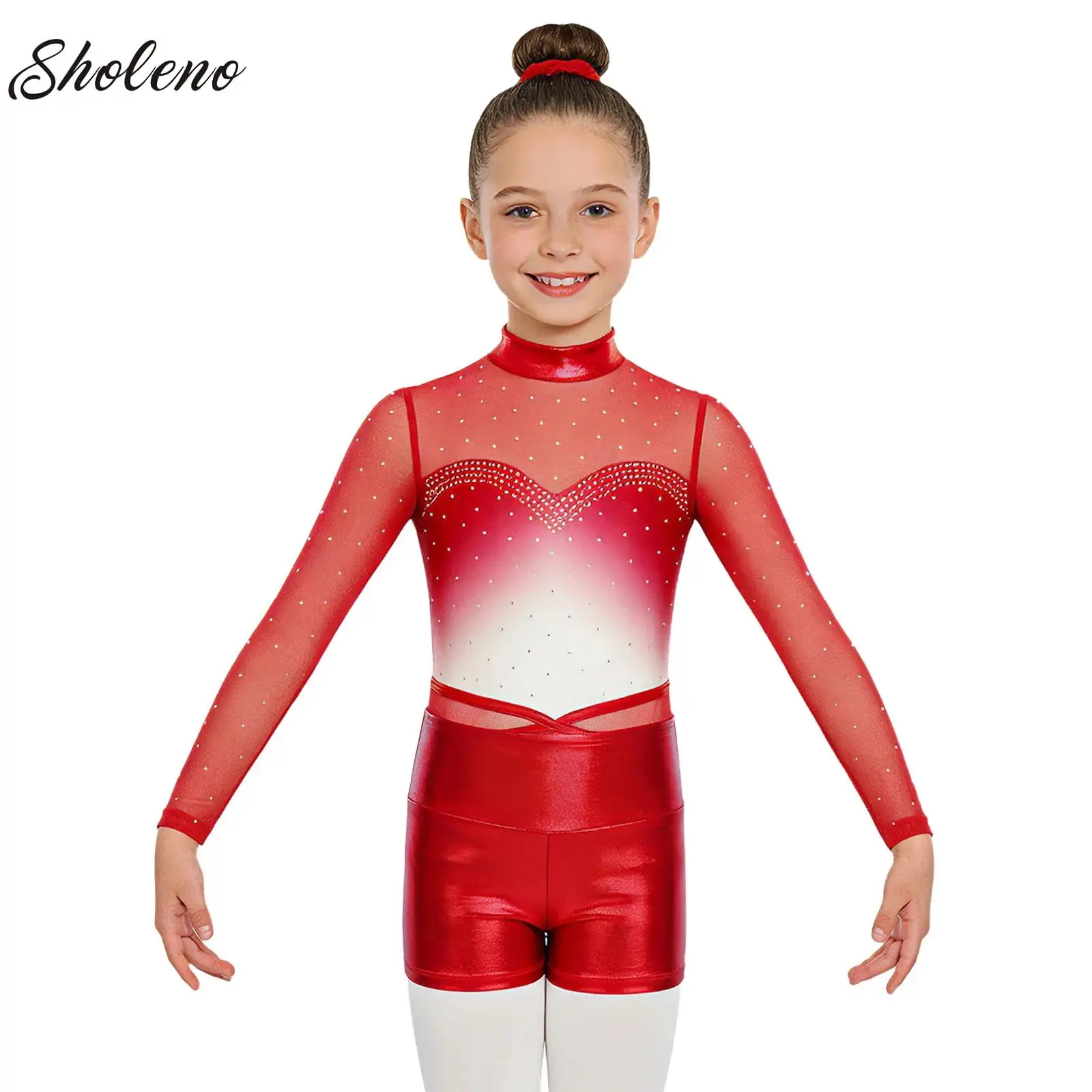 Kids Girls Ballet Dance Outfits Acrobatics Rhythmic Gymnastic Leotard with Shorts Hairband Set Figure Skating Jumpsuit Dancewear
Kids Girls Ballet Dance Outfits Acrobatics Rhythmic Gymnastic Leotard with Shorts Hairband Set Figure Skating Jumpsuit Dancewear