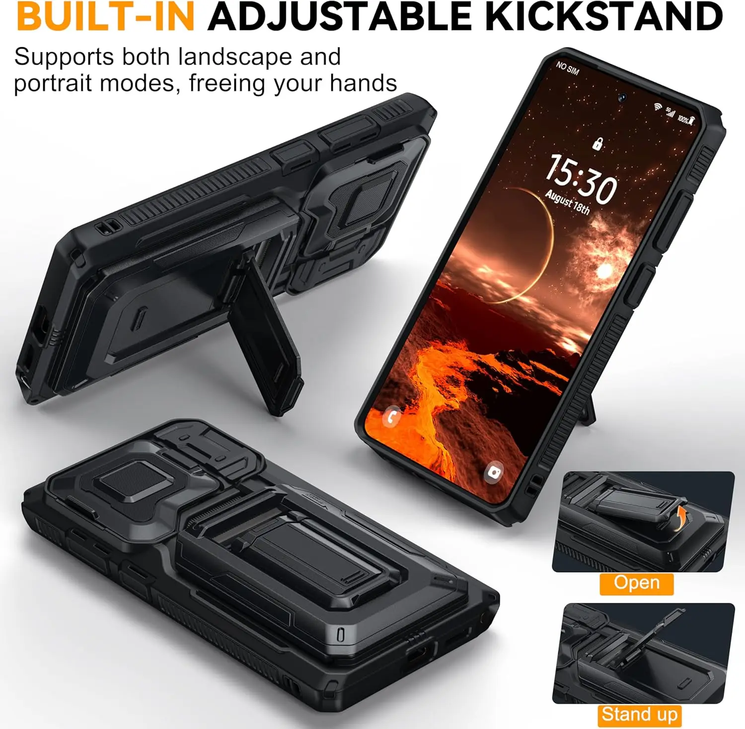 Shockproof Card Holder Wallet Phone Case For Samsung Galaxy S26 Ultra, Hybrid Heavy Duty Kickstand Slide Camera Protective Cover
Shockproof Card Holder Wallet Phone Case For Samsung Galaxy S26 Ultra, Hybrid Heavy Duty Kickstand Slide Camera Protective Cover