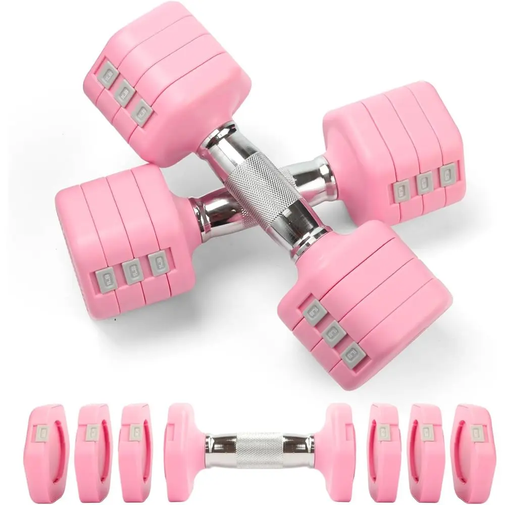 20lbs 4-in-1 Adjustable Dumbbells Set, 4 Weights (4lb, 6lb, 8lb, 10lb) with Non-Slip Metal Handles for Quick Change Workouts
20lbs 4-in-1 Adjustable Dumbbells Set, 4 Weights (4lb, 6lb, 8lb, 10lb) with Non-Slip Metal Handles for Quick Change Workouts