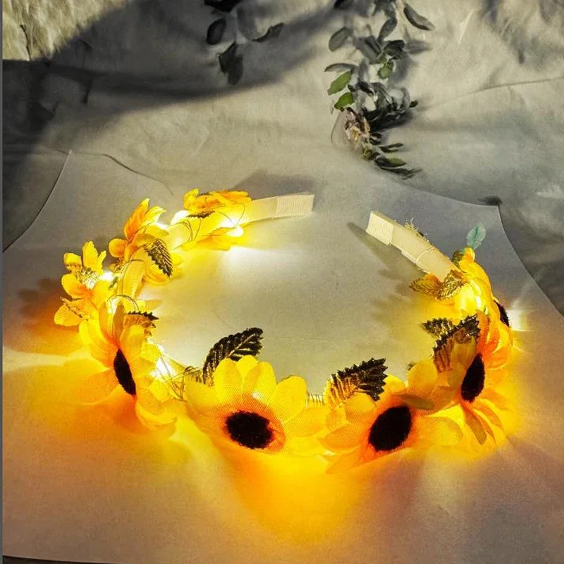 Light-Up SunFlower Goddess Headband Flower Bohemian Festival Crown Wedding / Birthday Halloween Costume Headpiece
Light-Up SunFlower Goddess Headband Flower Bohemian Festival Crown Wedding / Birthday Halloween Costume Headpiece