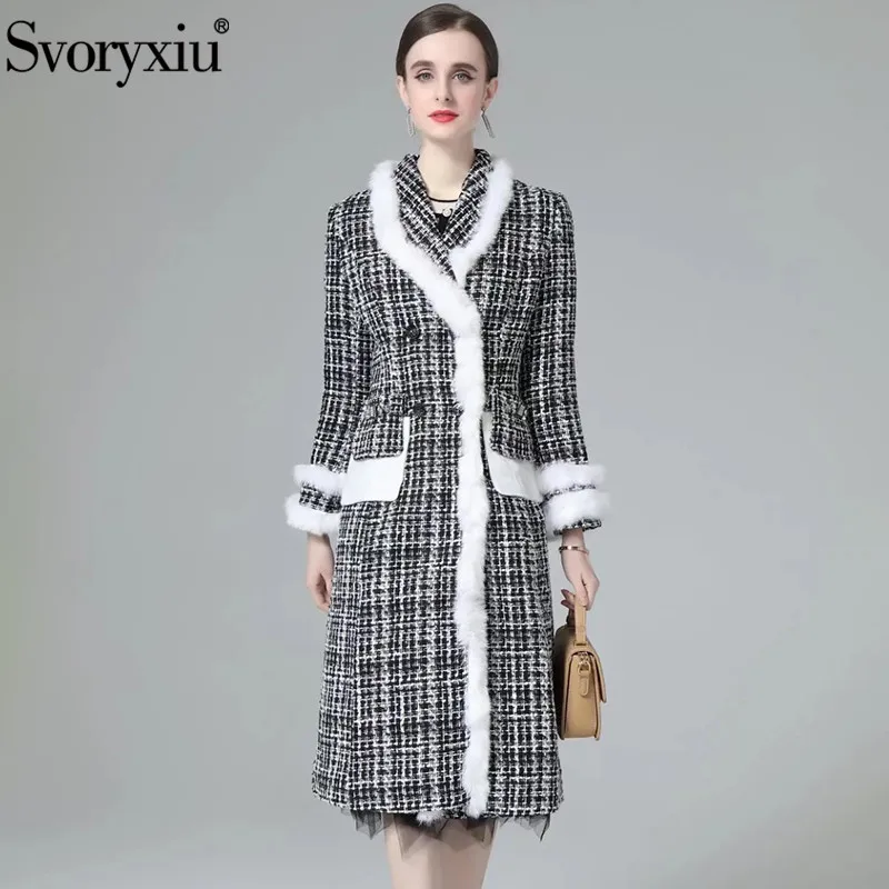 Svoryxiu Fashion Woman Winter Retro Knee-Length Overcoat Coat Lapel Double Breasted Plaid Pattern Printing To Keep Warm Overcoat
Svoryxiu Fashion Woman Winter Retro Knee-Length Overcoat Coat Lapel Double Breasted Plaid Pattern Printing To Keep Warm Overcoat