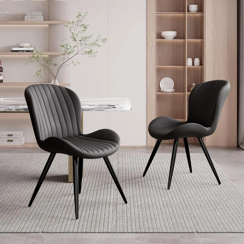 Dining Chairs Set of 2, Modern Dining Room Chairs Comfy Backrest Thick Upholstered Kitchen Chairs 19IN Height
Dining Chairs Set of 2, Modern Dining Room Chairs Comfy Backrest Thick Upholstered Kitchen Chairs 19IN Height