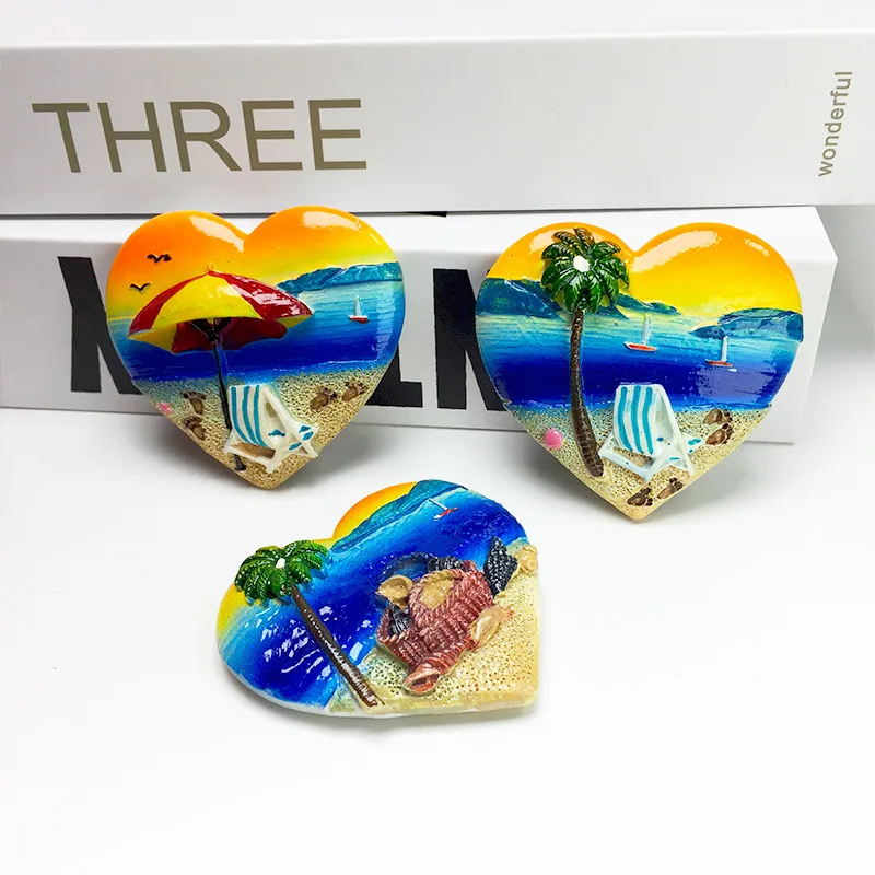 3D Tropical Beach Heart Fridge Magnets - Caribbean Sunset Palm Tree Refrigerator Magnets, Strong Resin Home Decor Room Accessori
3D Tropical Beach Heart Fridge Magnets - Caribbean Sunset Palm Tree Refrigerator Magnets, Strong Resin Home Decor Room Accessori