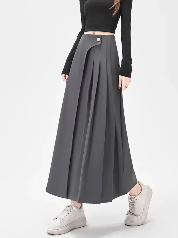 Модная плиссированная юбка-трапеция для женщин на осень-зиму-весну, с высокой талией, утягивающая, маленького размера, длинная
Модная плиссированная юбка-трапеция для женщин на осень-зиму-весну, с высокой талией, утягивающая, маленького размера, длинная