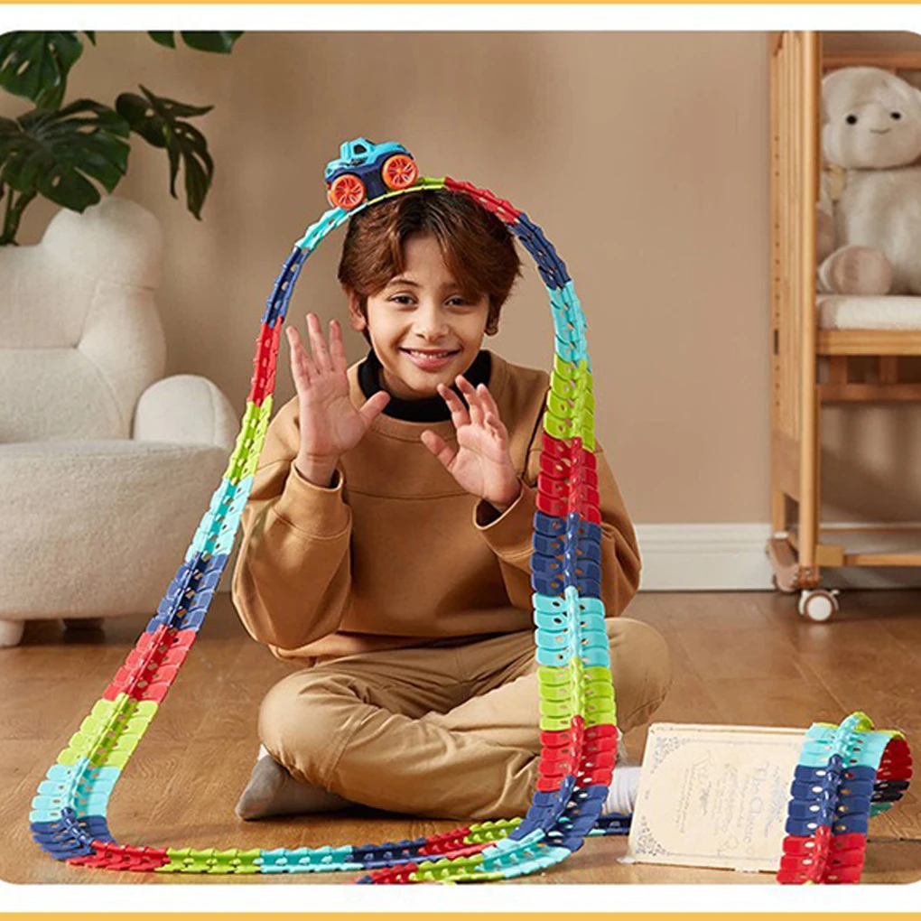 184PCS Assembled Roller Racing Track Kid Changeable Track with LED Magic Race Car Flexible Railway for Boy Race Track Toy
184PCS Assembled Roller Racing Track Kid Changeable Track with LED Magic Race Car Flexible Railway for Boy Race Track Toy
