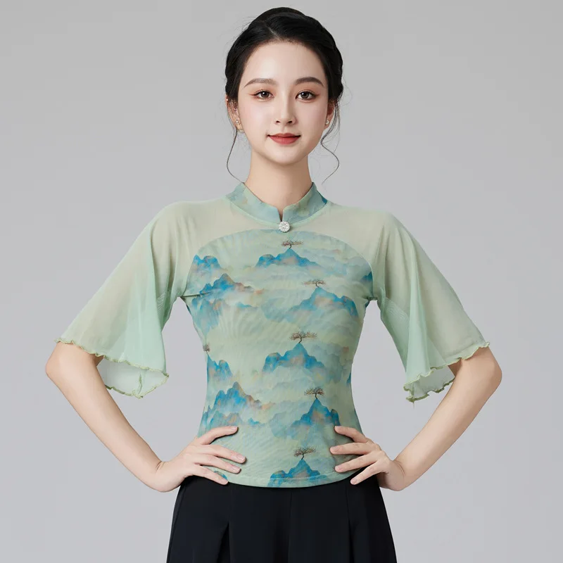 customized women's adult Latin jazz fashionable retro printed mesh classical dance outfit slimming training outfit dance skirt
customized women's adult Latin jazz fashionable retro printed mesh classical dance outfit slimming training outfit dance skirt