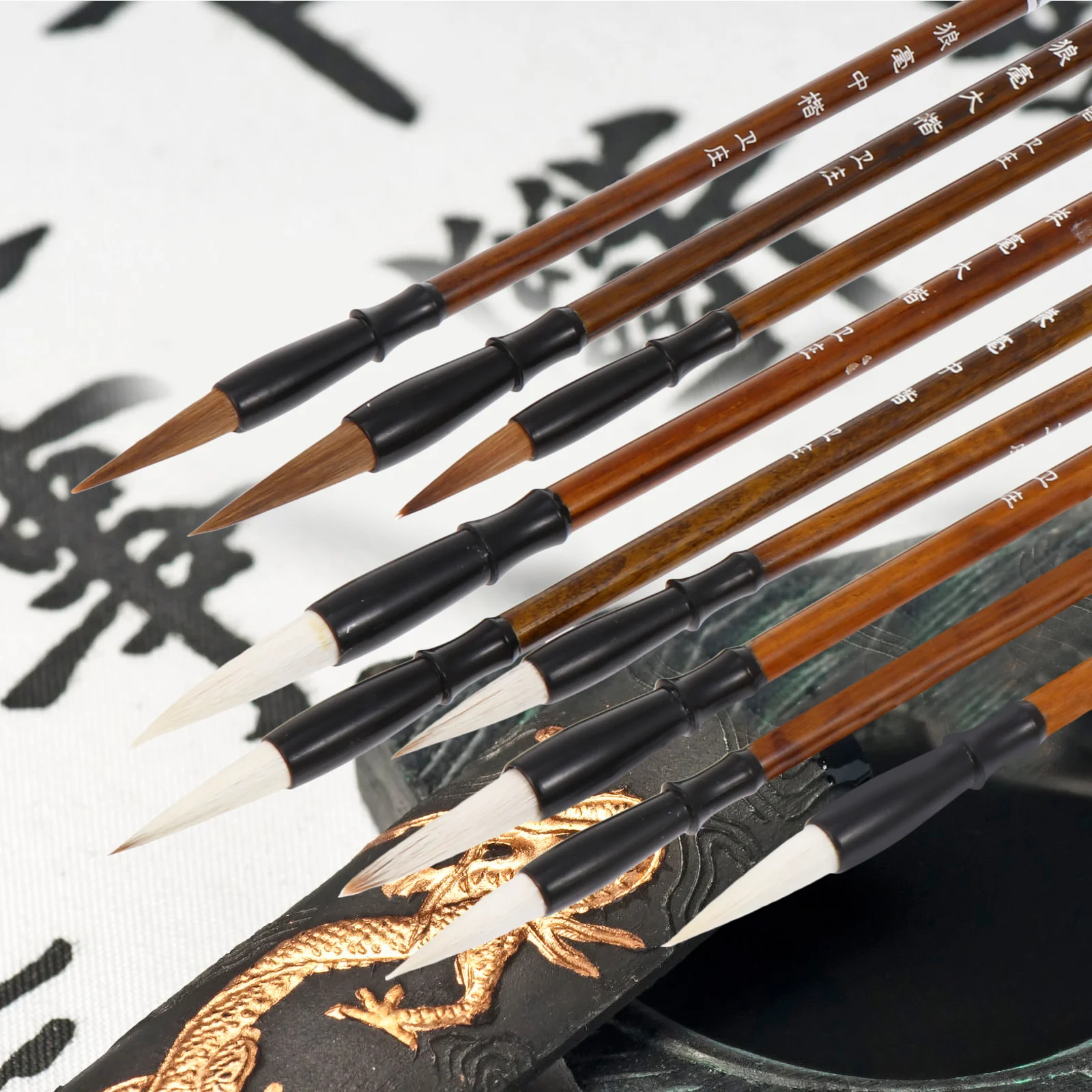 9 Pcs Calligraphy Brush Set Solid Wood Pens Chinese Painting Brushes Portable Professional Writing Tools for Design
9 Pcs Calligraphy Brush Set Solid Wood Pens Chinese Painting Brushes Portable Professional Writing Tools for Design