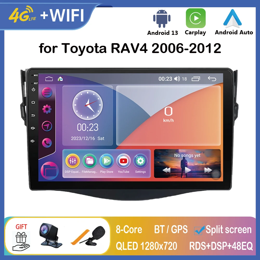Carplay Android Auto Car Radio for Toyota RAV4 2006-2012 2 Din Multimedia Vedio Player Autoradio Headunit Navigation Stereo
Carplay Android Auto Car Radio for Toyota RAV4 2006-2012 2 Din Multimedia Vedio Player Autoradio Headunit Navigation Stereo