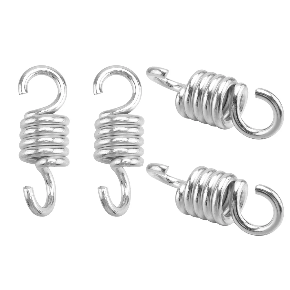 4pcs Metal For Heavy Duty Hammock Chair Outdoor Porch Swing Spring Kit With Rings, Sand Bag Spring, Hammock Fixing Tool, Swing
4pcs Metal For Heavy Duty Hammock Chair Outdoor Porch Swing Spring Kit With Rings, Sand Bag Spring, Hammock Fixing Tool, Swing