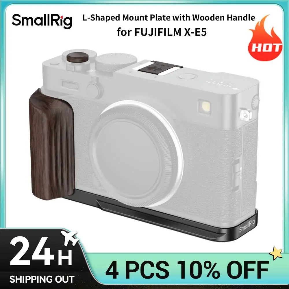 SmallRig X-E5 Wooden Handle L-Shaped Grip Holder for FUJIFILM X-E5, Retro Side Handle with Shutter Button Hot Shoe Cover 6237
SmallRig X-E5 Wooden Handle L-Shaped Grip Holder for FUJIFILM X-E5, Retro Side Handle with Shutter Button Hot Shoe Cover 6237