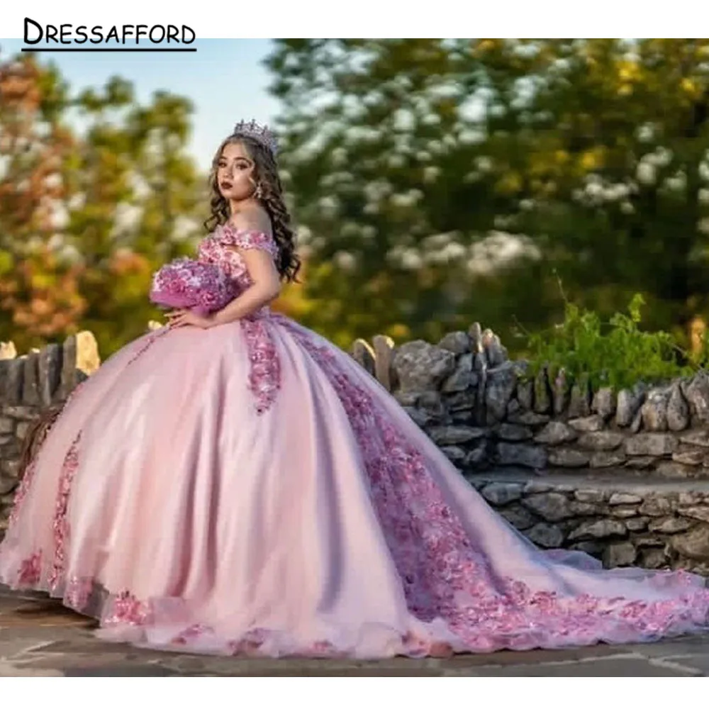 Pink Quinceanera Dresses Off The Shoulder Ball Gown Birthday Gown Lace-Up Sparkly Sweet 15 16 Dresses vestidos de gala
Pink Quinceanera Dresses Off The Shoulder Ball Gown Birthday Gown Lace-Up Sparkly Sweet 15 16 Dresses vestidos de gala