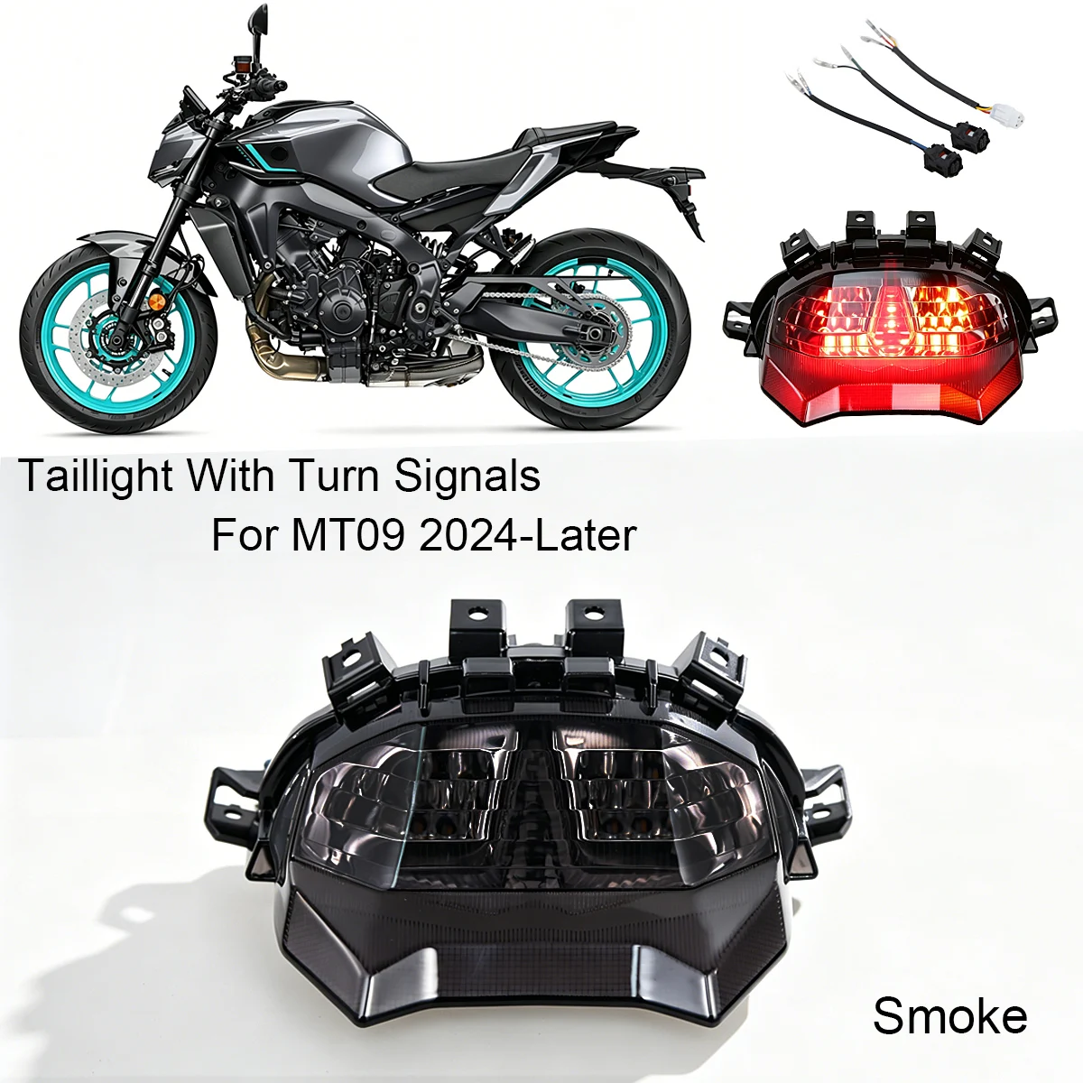 Smoke Integrated LED Tail Light Turn Signals For Yamaha MT-09 MT 09 MT09 SP 2024 2025 2026
Smoke Integrated LED Tail Light Turn Signals For Yamaha MT-09 MT 09 MT09 SP 2024 2025 2026