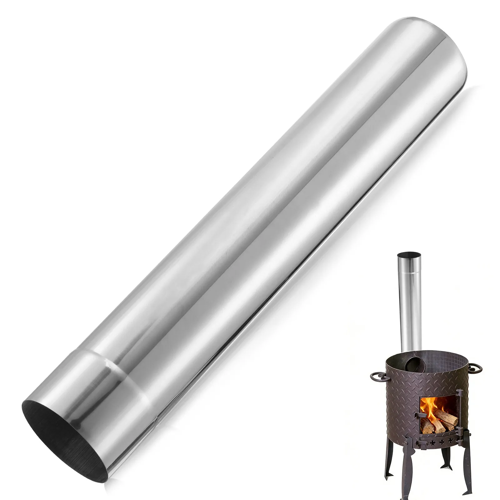 High Quality Stainless Steel Camping Stove Chimney Pipe Straight Flue Duct for Tent Wood Stoves Optimal Airflow Exhaust
High Quality Stainless Steel Camping Stove Chimney Pipe Straight Flue Duct for Tent Wood Stoves Optimal Airflow Exhaust