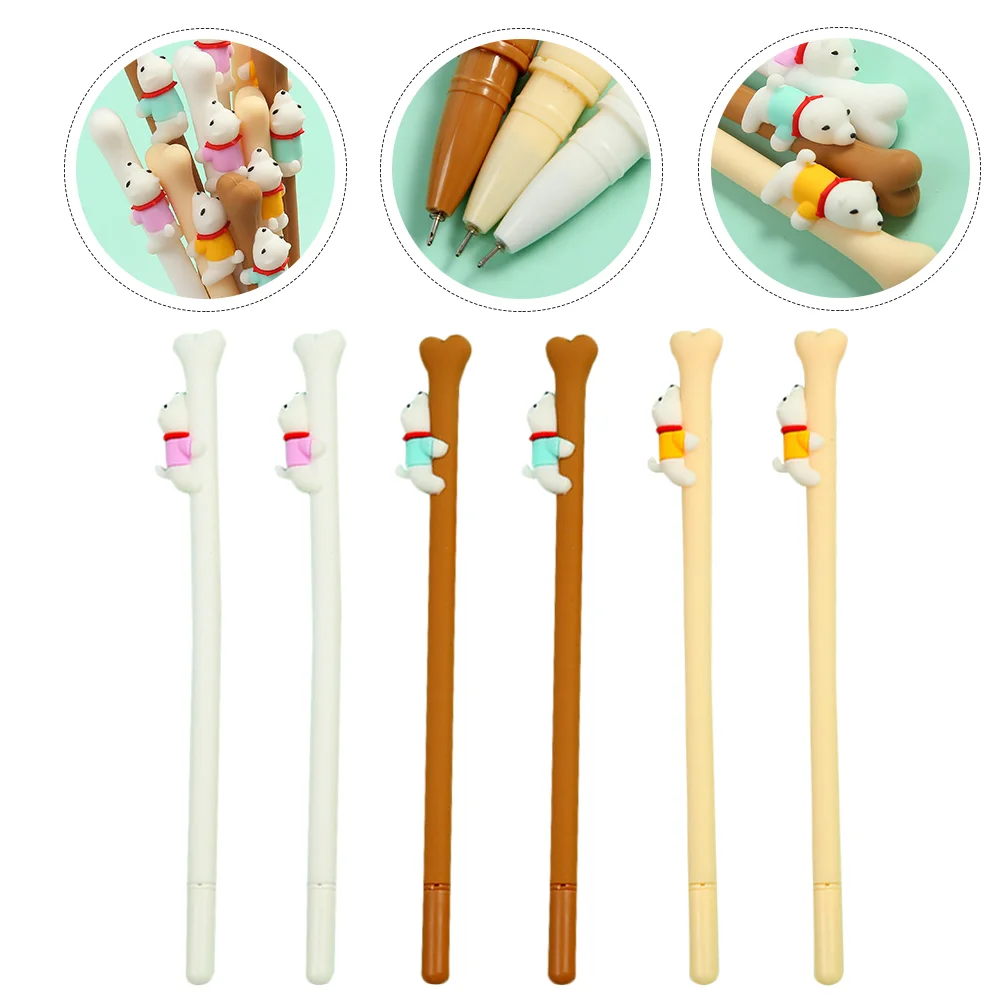 6 Pcs Gel Pen Come Portable Signing Pens Korean Version Stationery Bone Design Writing Plastic Black Refill Student
6 Pcs Gel Pen Come Portable Signing Pens Korean Version Stationery Bone Design Writing Plastic Black Refill Student