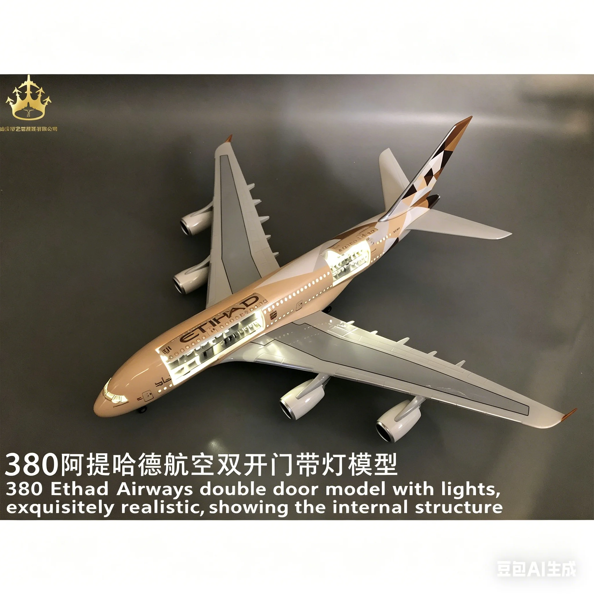 Yiguan Etihad Airbus A380 Double Decker Aircraft Model 46Cm With Lights And Wheels Simulated Static For Collection Decoration
Yiguan Etihad Airbus A380 Double Decker Aircraft Model 46Cm With Lights And Wheels Simulated Static For Collection Decoration