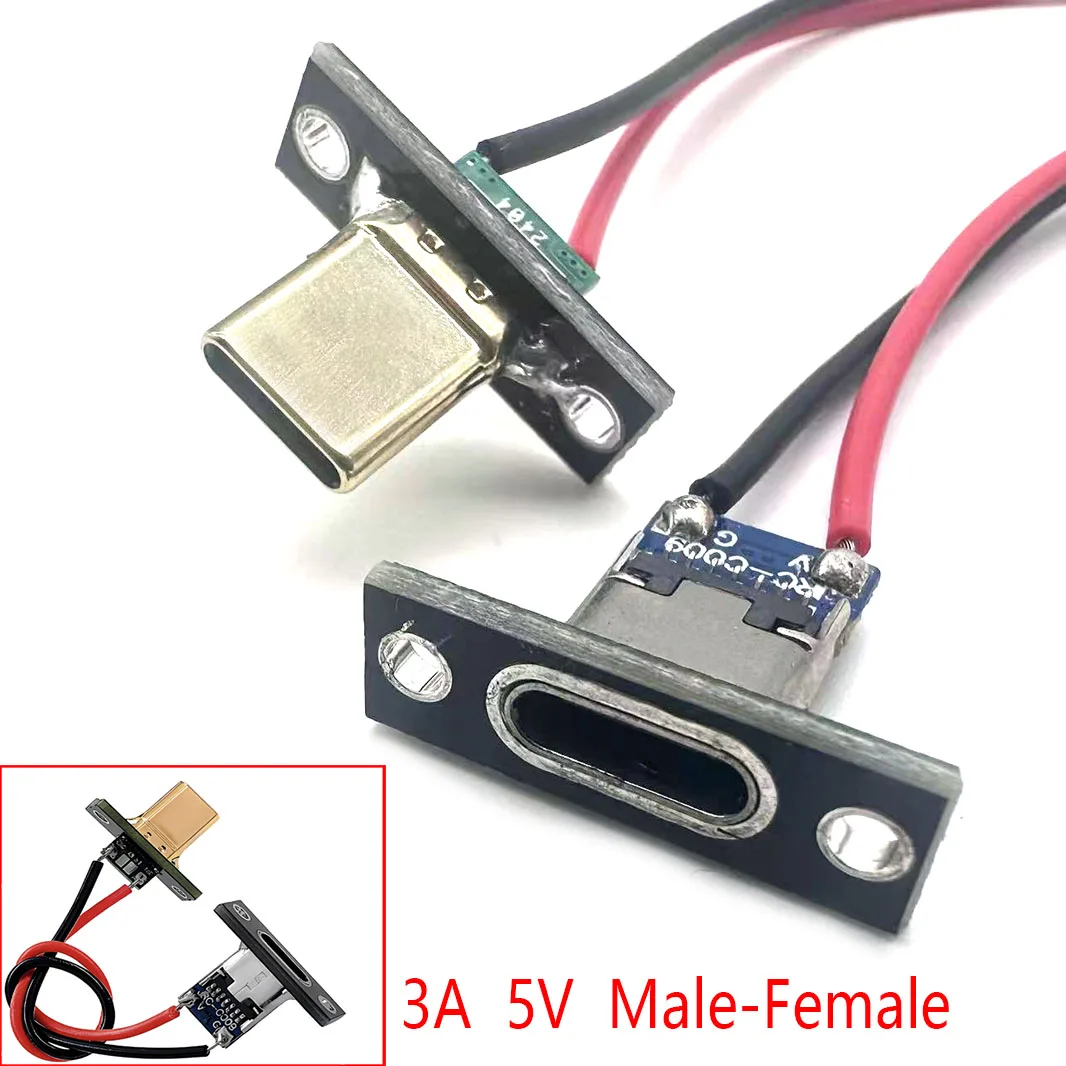 3A 5V USB Female Base Type-C Socket and Usb Male Charging Socket Power Socket With Cable Connector DIY Modification
3A 5V USB Female Base Type-C Socket and Usb Male Charging Socket Power Socket With Cable Connector DIY Modification