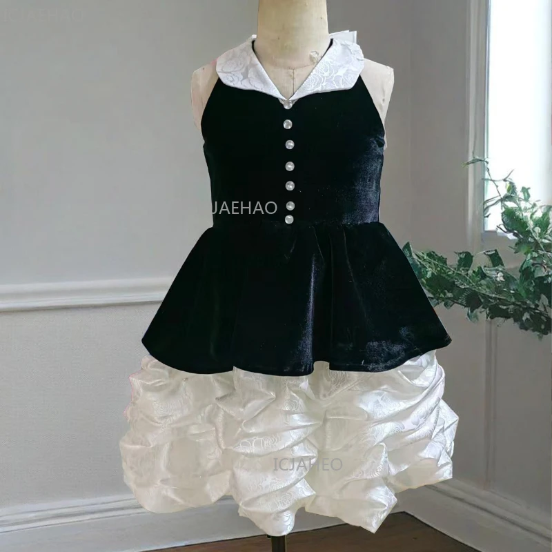 Black Velvet White Satin Girls Dress Vintage Birthday Party Performance Host Gown Childrens Pageant Formal Costume Dresses
Black Velvet White Satin Girls Dress Vintage Birthday Party Performance Host Gown Childrens Pageant Formal Costume Dresses