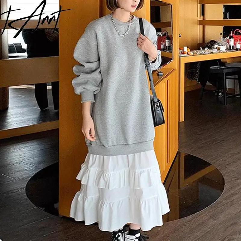 Tannt Women Dress Irregular Patchwork Long Dresses Mosaic Color Fashion Casual Loose Sweatshirt Dresses Women 2025 New
Tannt Women Dress Irregular Patchwork Long Dresses Mosaic Color Fashion Casual Loose Sweatshirt Dresses Women 2025 New